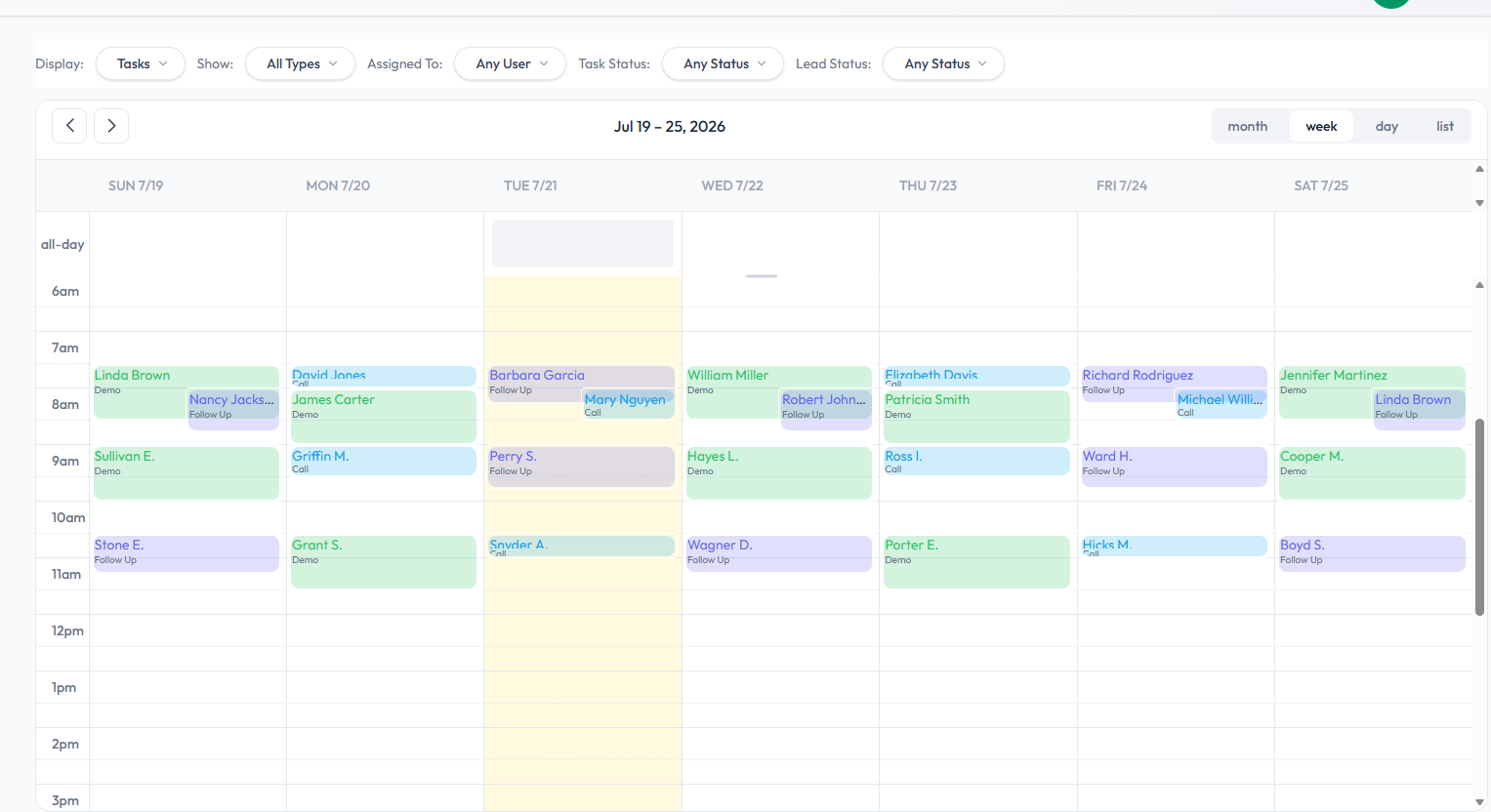 See your week at a glance