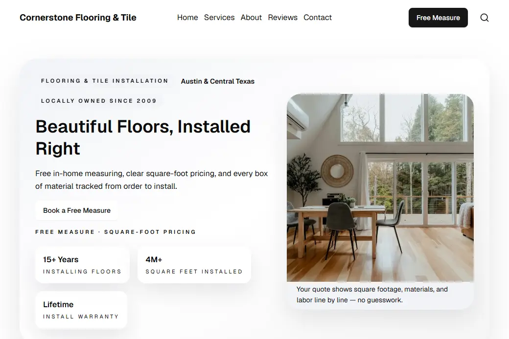 Flooring & Tile demo website
