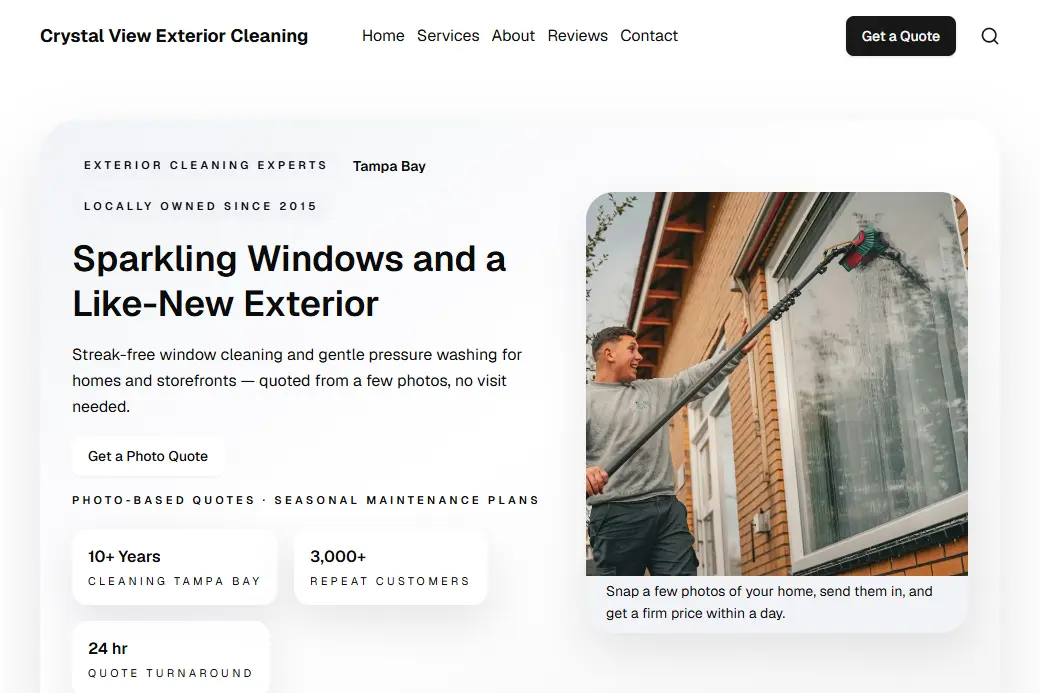 Window & Pressure Washing demo website
