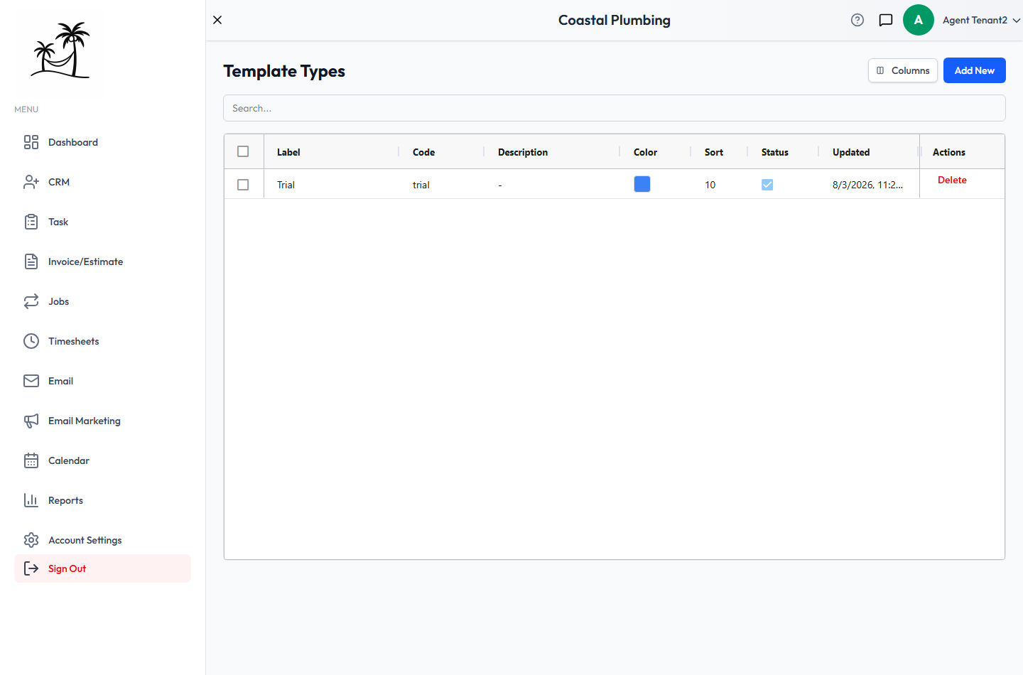 Template Types | Tropical Hill Help Center