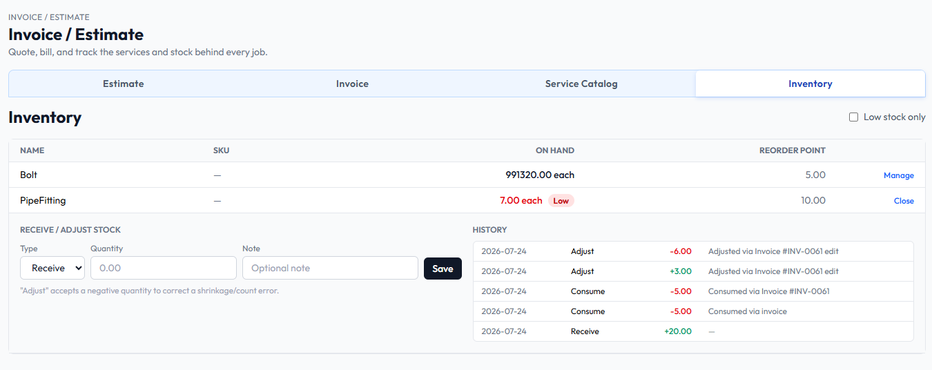 How to Track Inventory in the CRM